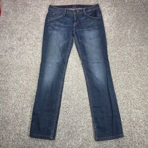 Hudson Signature Bootcut Jeans Womens 27 Dark Wash Flap Pocket Union Jack Denim